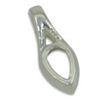 Pear Bezel Design with Prongs Pre-notched Pendant Mounting