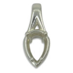 Pear Bezel Design with Prongs Pre-notched Pendant Mounting