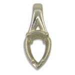 Pear Bezel Design with Prongs Pre-notched Pendant Mounting - White Gold