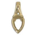 Pear Bezel Design with Prongs Pre-notched Pendant Mounting - Yellow Gold