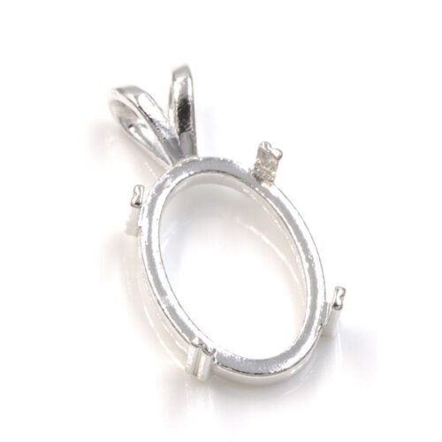 Oval Cabochon Fancy Prong Pendant Mounting