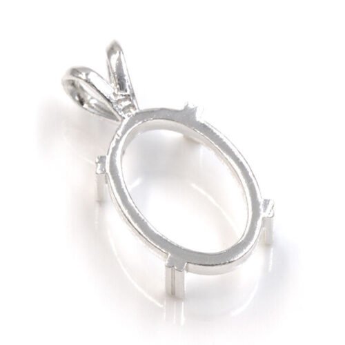 Oval Cabochon Fancy Prong Pendant Mounting