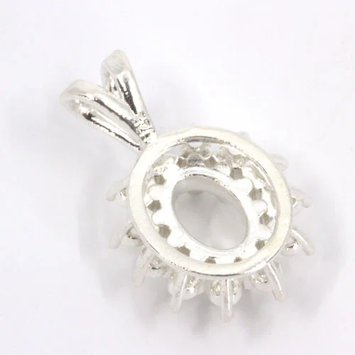 Oval Cabochon Cluster Pendant Mounting