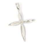 Petal Design 2mm Round Cross Pre-notched Pendant Mounting