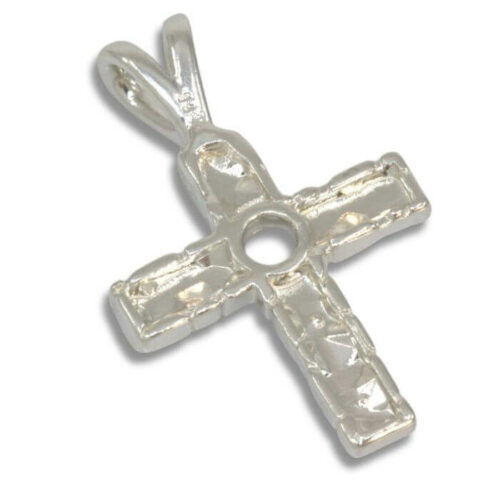 Nugget Freeform Cross Pre-notched Pendant Mounting