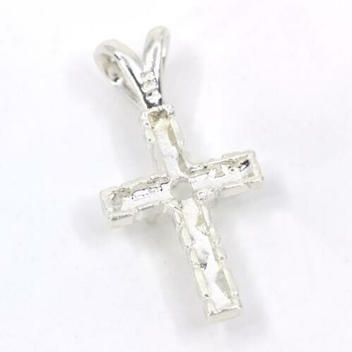 Nugget Cross Round Pendant Mounting
