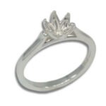 Round Cathedral Tulip Solitaire Pre-notched Ring Mounting