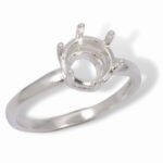 6-Prong Solitaire Round Pre-notched Ring Mounting