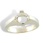Men's Round Dome Pre-notched Ring Mounting