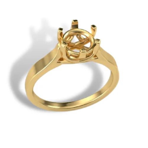 7mm Round Cathedral Pre-notched Ring Mounting