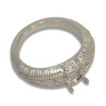 Vintage-Inspired Engraved Round Solitaire Pre-notched Ring Mounting