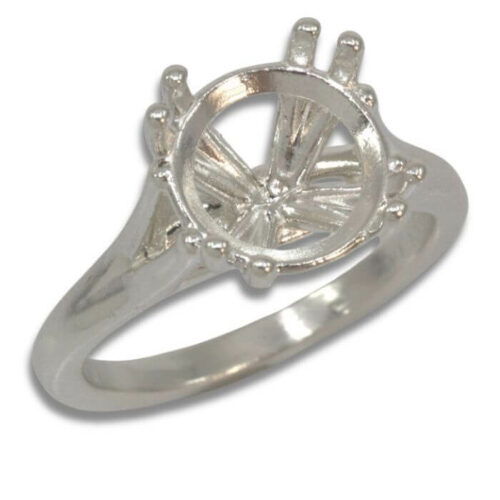 Round Split Cathedral Pre-notched Ring Mounting