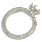 Round Leaf Solitaire Pre-Notched Ring Mounting