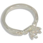 Round Leaf Solitaire Pre-Notched Ring Mounting