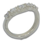 3mm 0.50ctw Five Stone Curved Band