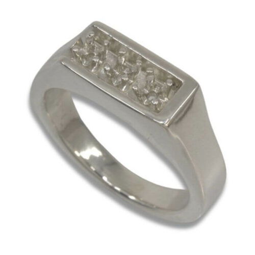 Men's 3mm Three Stone Pre-notched Ring Mounting