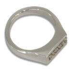 Men's 3mm Three Stone Pre-notched Ring Mounting