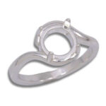 Round Cabochon Bypass Ring Mounting