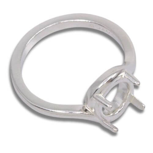 Round Cabochon Bypass Ring Mounting