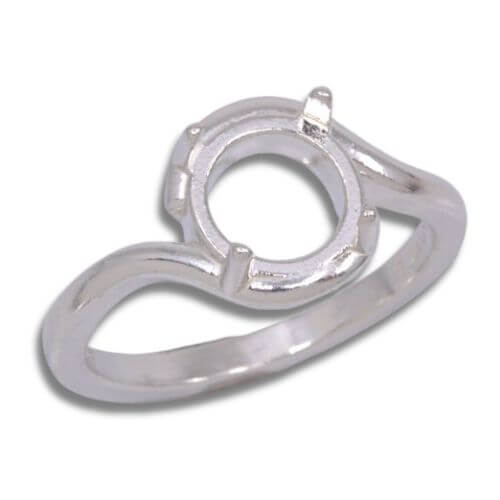 Round Cabochon Bypass Ring Mounting