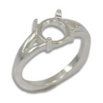 Round Cabochon Split Shank Ring Mounting