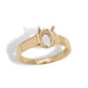 Oval Cathedral Wide Band Pre-notched Ring Mounting