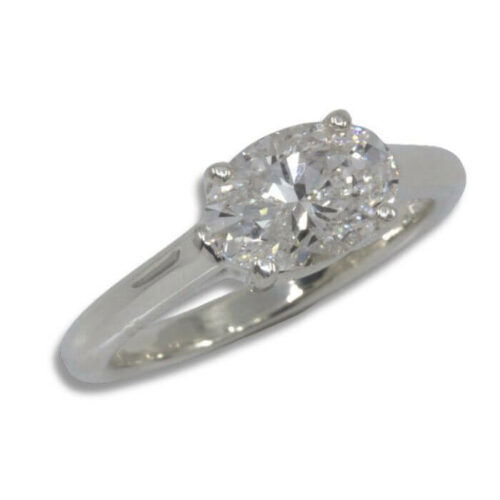 Chloe - East West Solitaire Lab Created Diamond 1.36ct E VS1 Ring IGI Cert