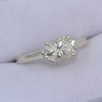 Chloe - East West Solitaire Lab Created Diamond 1.36ct E VS1 Ring IGI Cert