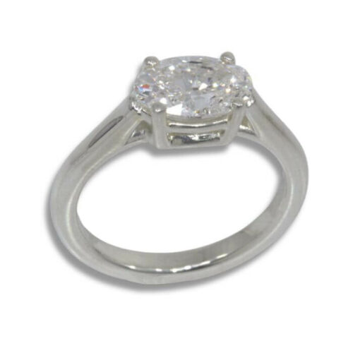 Chloe - East West Solitaire Lab Created Diamond 1.36ct E VS1 Ring IGI Cert