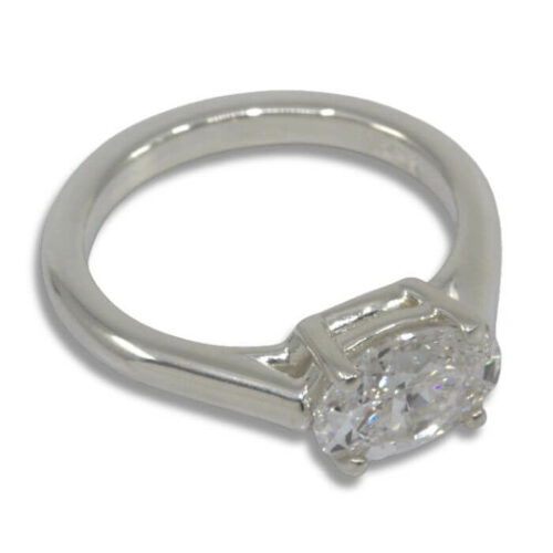 Chloe - East West Solitaire Lab Created Diamond 1.36ct E VS1 Ring IGI Cert