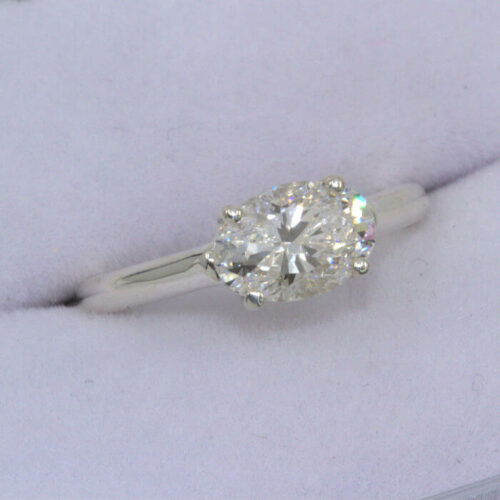 Chloe - East West Solitaire Lab Created Diamond 1.36ct E VS1 Ring IGI Cert