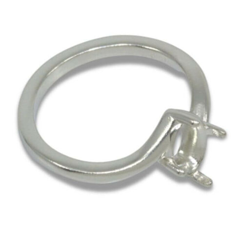 Oval Solitaire Twist Pre-notched Mounting