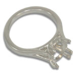 Oval Split Cathedral Pre-notched Ring Mounting