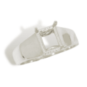 Emerald Cut Trellis Pre-notched Ring Mounting