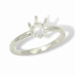 6-Prong Round Solitaire Pre-notched Ring Mounting