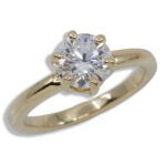 Lab Created Diamond 1.27ct Round Solitaire Gold Ring