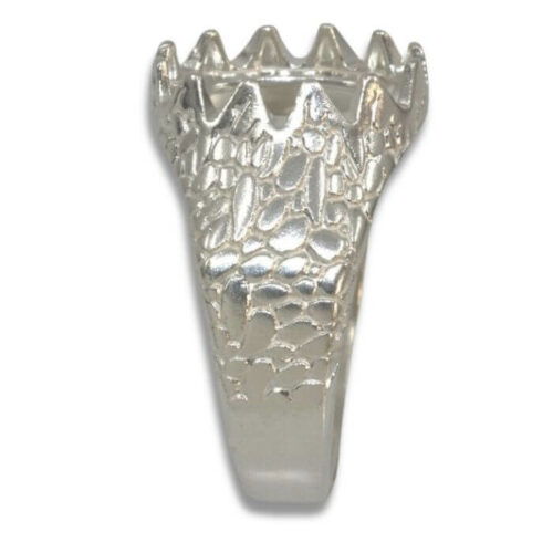 Men's Oval Cabochon Stone Texture Ring Mounting