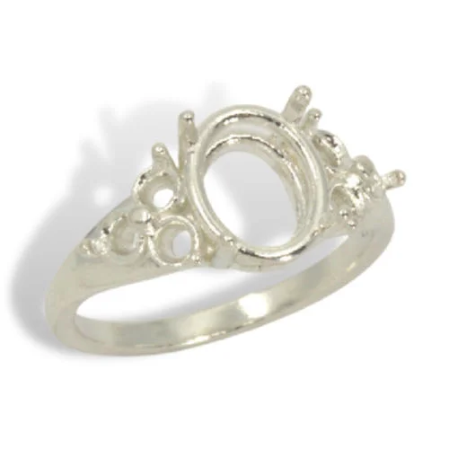 Oval Triple Side Accent Ring Mounting
