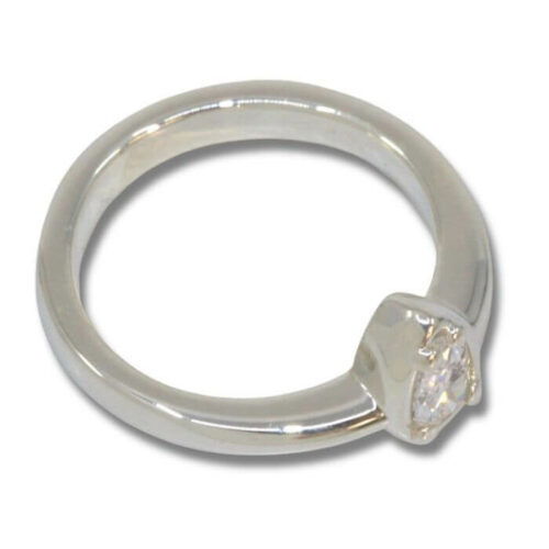 The Aura Lab Created 6x4mm Pear Bezel Style Ring