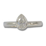 The Aura Lab Created 6x4mm Pear Bezel Style Ring