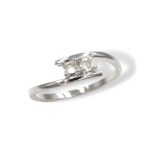Two Stone Split Band Mother's Ring Mounting