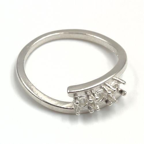 Split Band Three Stone (3) Round Mothers Ring Mounting