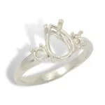 Pear Side Accent Pre-notched Ring Mounting