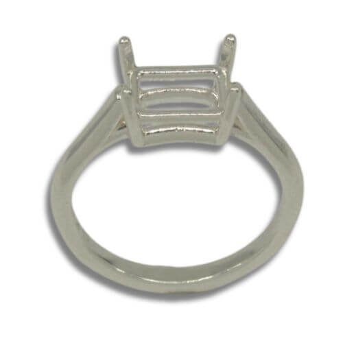 Emerald East West Cathedral Pre-notched Ring Mounting