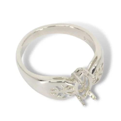 Marquise Filigree Pre-notched Ring Mounting
