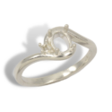 Oval Single Accent Pre-notched Ring Mounting