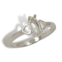 Marquise Heart Cutout Pre-notched Ring Mounting