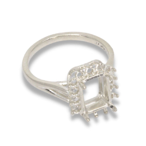 thumbnail image 2 of Emerald Pre-notched Pendant Mounting - Prong Setting - Jamming Gems USA Cast 2 of 5