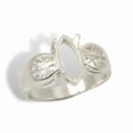 Marquise Cabochon Filigree Ring Mounting