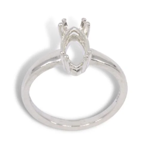 Marquise Double Prong Pre-notched Ring Mounting